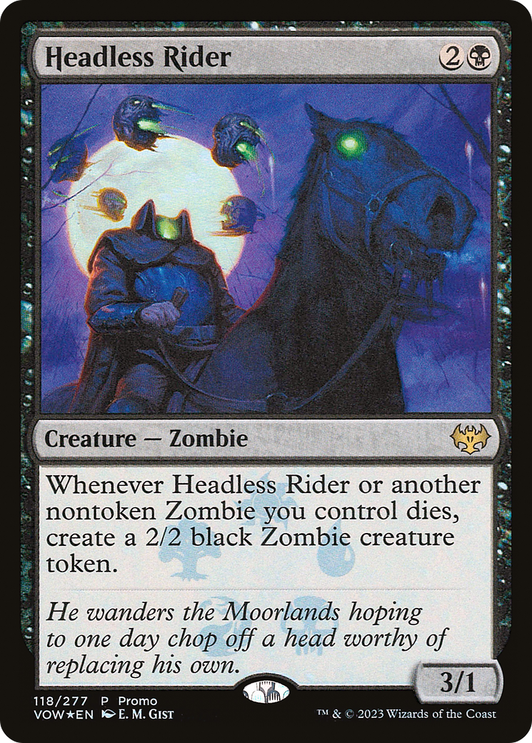 Image of Headless Rider (MEDIA-118) - Innistrad: Crimson Vow Promos Foil