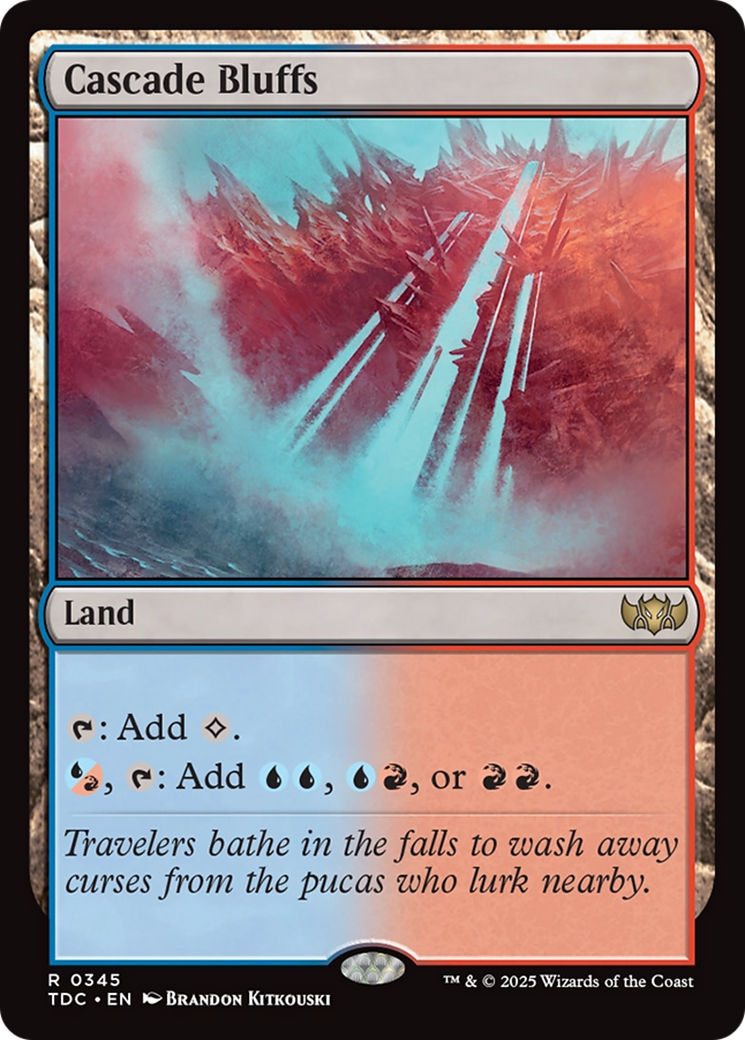 Image of Cascade Bluffs (TDC-345) - Commander: Tarkir: Dragonstorm