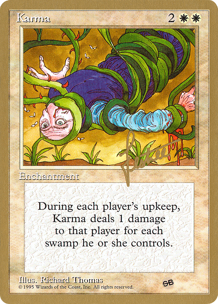 Image of Karma - 1996 Bertrand Lestree (4ED) (SB) (WCD-) - Pro Tour Collector Set