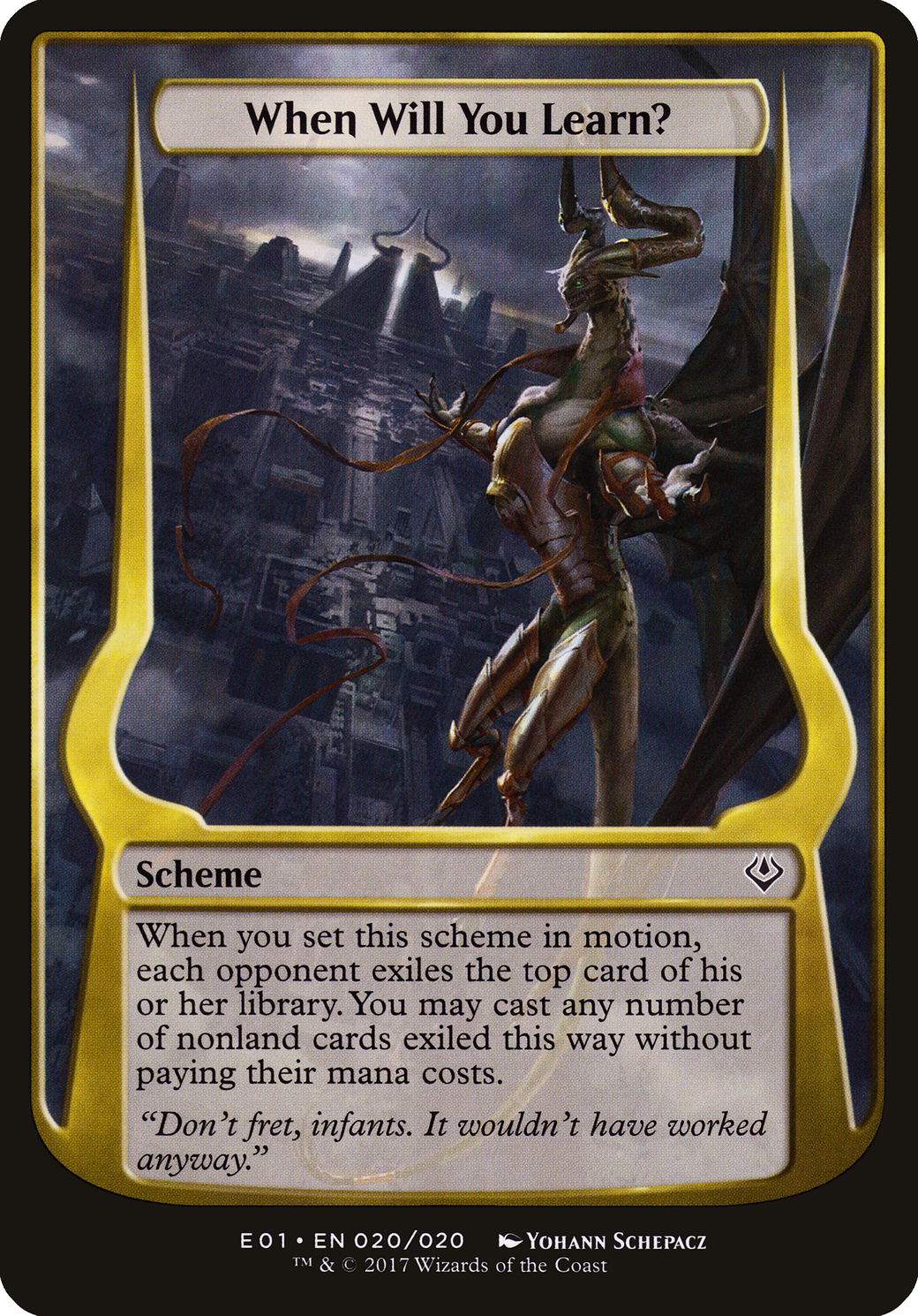 Image of When Will You Learn? (Archenemy: Nicol Bolas) (OVER-020) - Archenemy: Nicol Bolas Schemes
