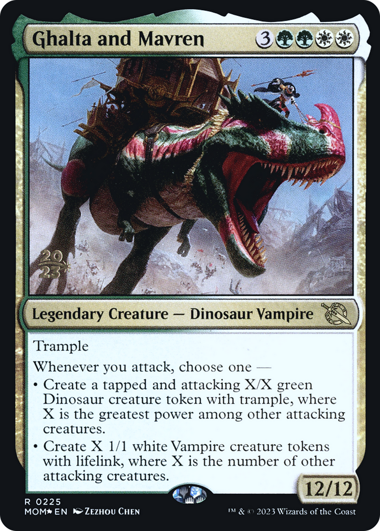 Image of Ghalta and Mavren (PRE-225) - March of the Machine Promos Foil