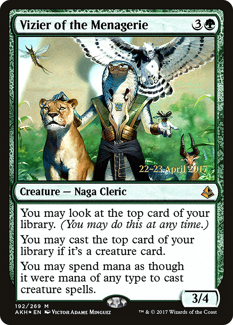 Image of Vizier of the Menagerie (PRE-192) - Amonkhet Promos Foil