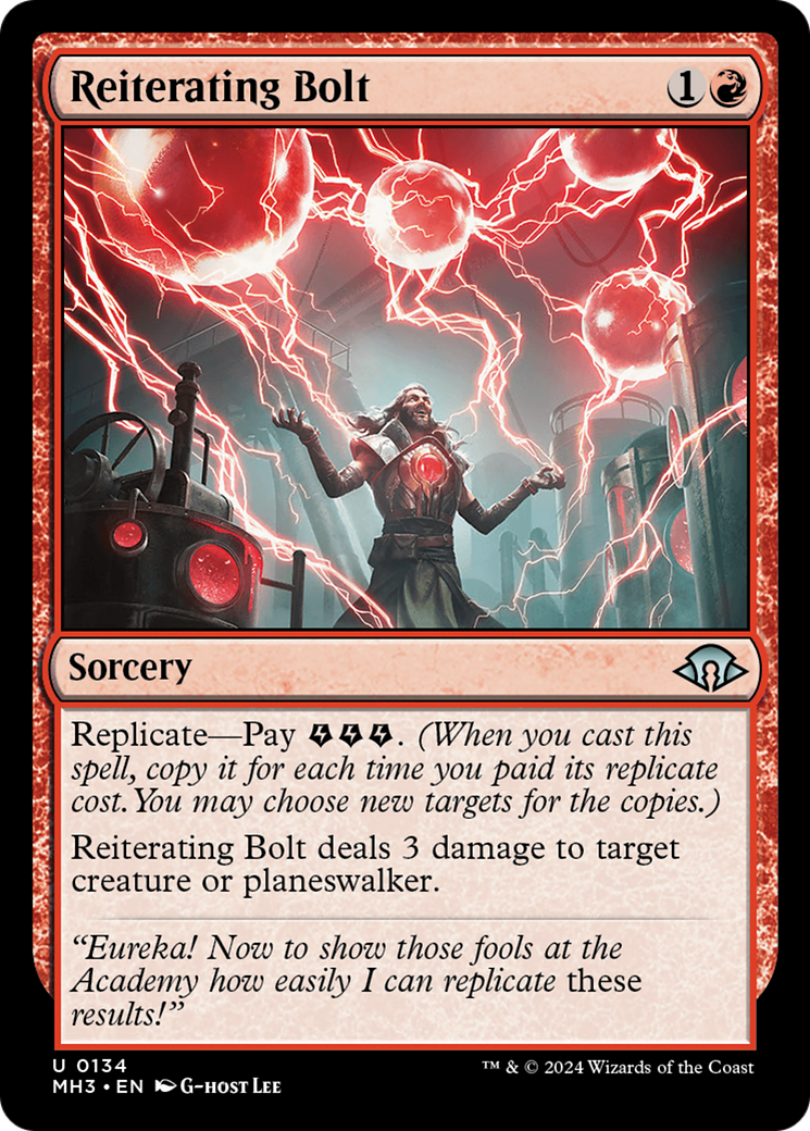 Image of Reiterating Bolt (MH3-134) - Modern Horizons 3 Foil