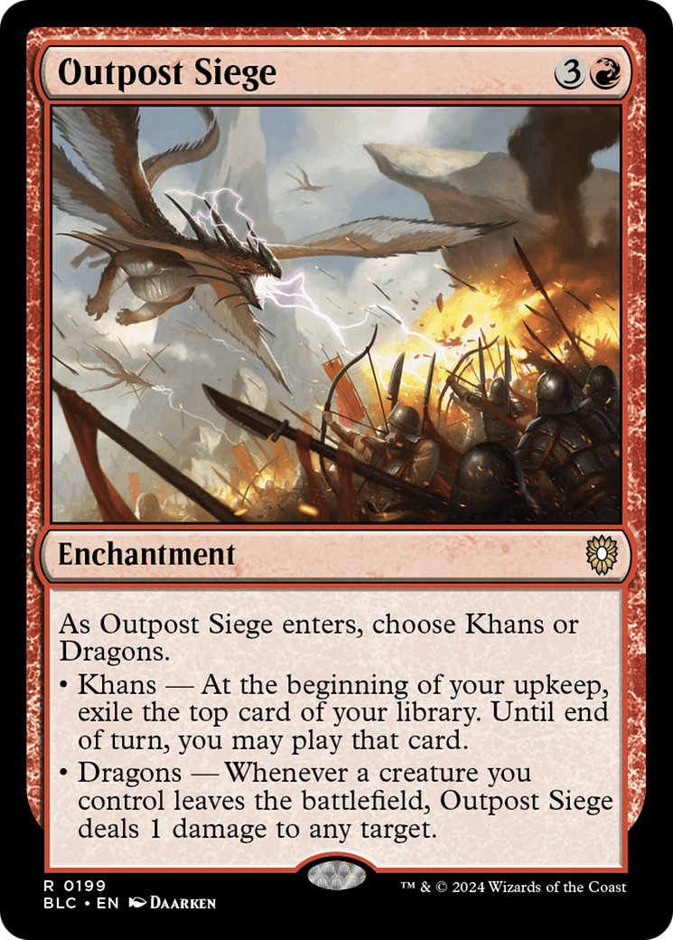 Image of Outpost Siege (BLC-199) - Bloomburrow Commander