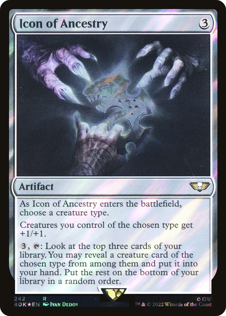 Image of Icon of Ancestry (Surge Foil) (40K-242) - Warhammer 40,000 Commander Foil