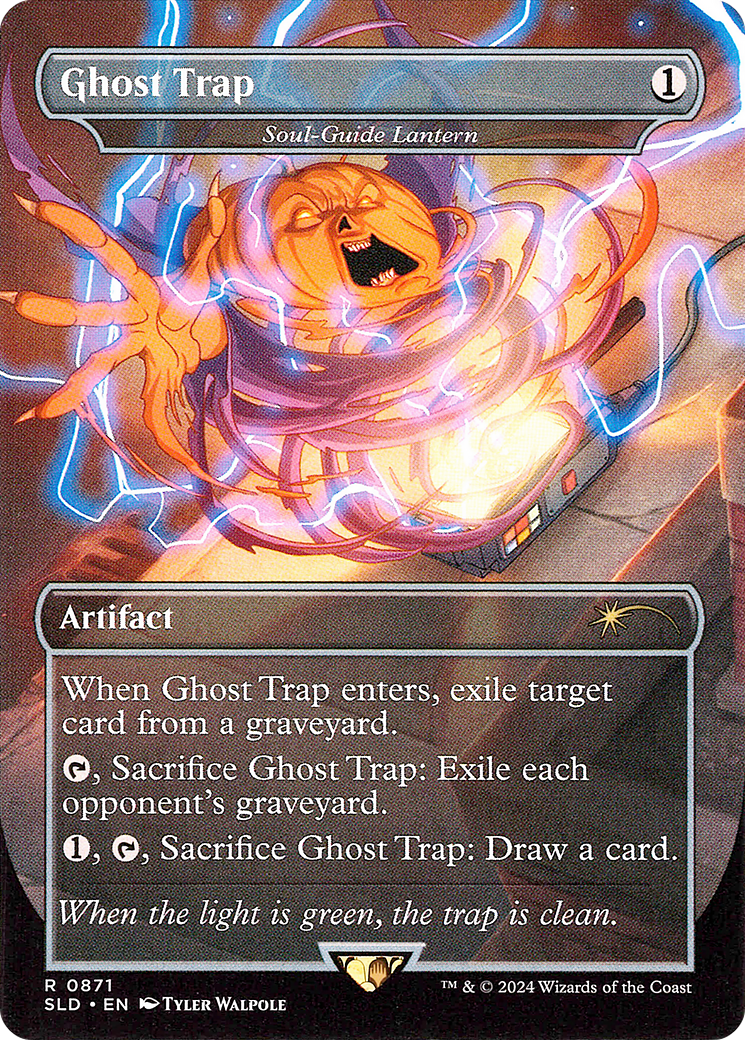 Image of Ghost Trap - Soul-Guide Lantern (Rainbow Foil) (SLD-871) - Secret Lair Drop / Ghost Trap (Borderless) Foil