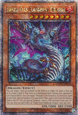 Image of Snake-Eyes Flamberge Dragon (Quarter Century Secret Rare) (AGOV-EN010) - Age of Overlord 1st Edition