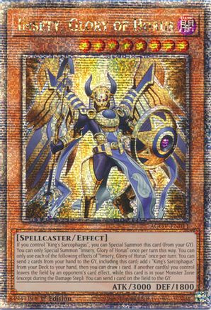 Image of Imsety, Glory of Horus (Quarter Century Secret Rare) (AGOV-EN011) - Age of Overlord 1st Edition