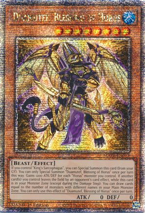 Image of Duamutef, Blessing of Horus (Quarter Century Secret Rare) (AGOV-EN012) - Age of Overlord 1st Edition