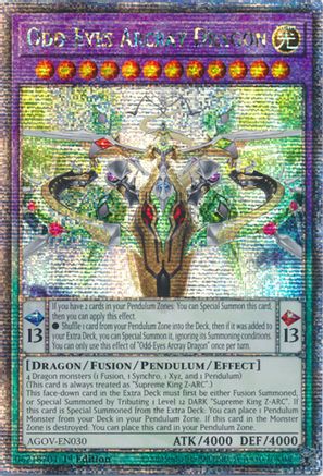 Image of Odd-Eyes Arcray Dragon (Quarter Century Secret Rare) (AGOV-EN030) - Age of Overlord 1st Edition