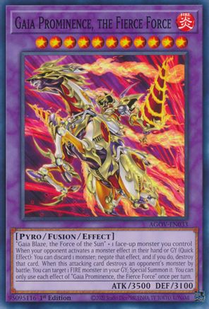 Image of Gaia Prominence, the Fierce Force (AGOV-EN033) - Age of Overlord 1st Edition
