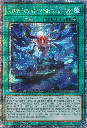 Image of Divine Temple of the Snake-Eye (Quarter Century Secret Rare) (AGOV-EN056) - Age of Overlord 1st Edition
