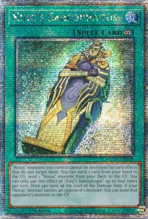 Image of King's Sarcophagus (Quarter Century Secret Rare) (AGOV-EN058) - Age of Overlord 1st Edition