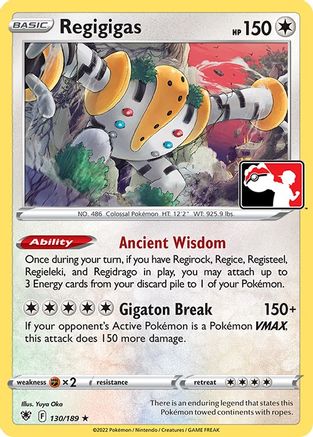 Image of Regigigas 130/189  - Holofoil Prize Pack Series Cards - Rare
