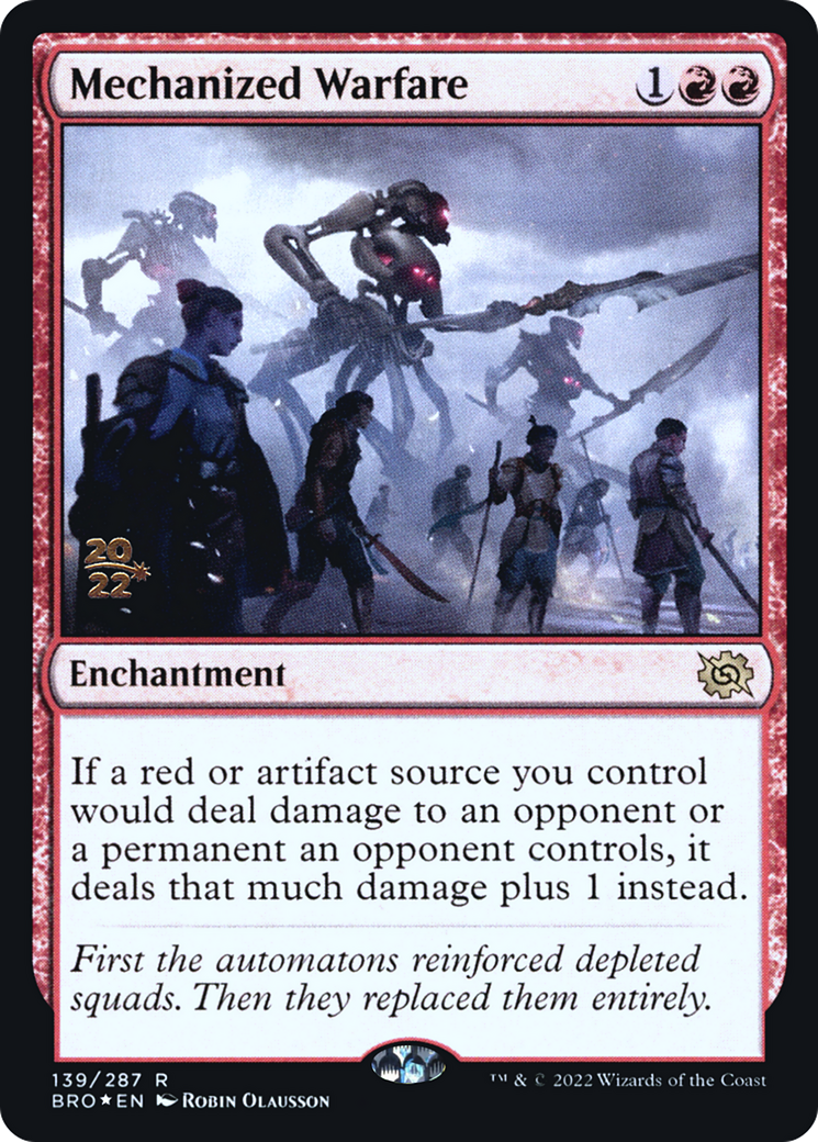 Image of Mechanized Warfare (PRE-139) - The Brothers' War Promos Foil