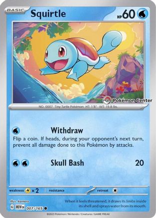 Image of Squirtle 007/165  - Reverse Holofoil Miscellaneous Cards & Products - Promo