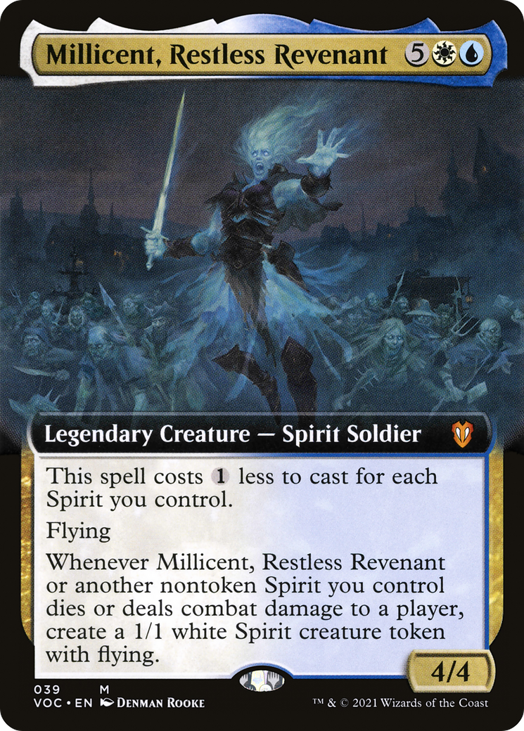 Image of Millicent, Restless Revenant (Extended Art) (VOC-039) - Crimson Vow Commander: (Extended Art)