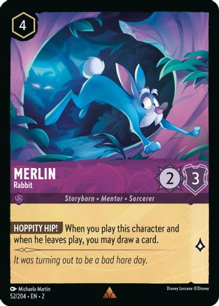 Image of Merlin - Rabbit (52/204) - Rise of the Floodborn Cold Foil