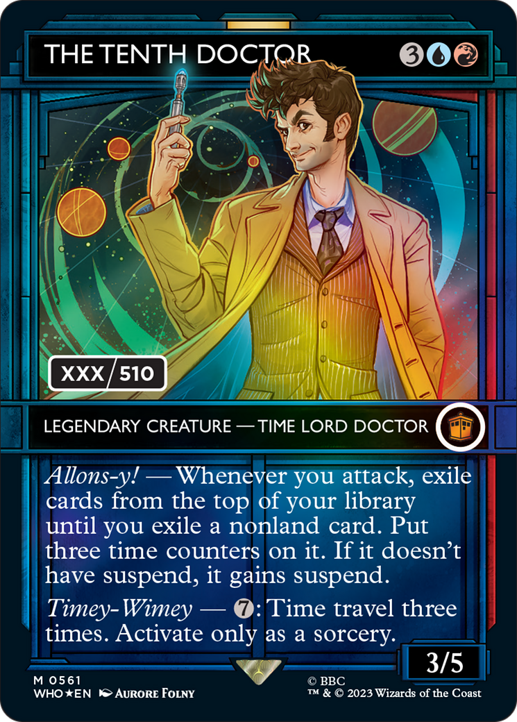 Image of The Tenth Doctor (Serial Numbered) (WHO-561) - Doctor Who: (Showcase) (Borderless) Foil
