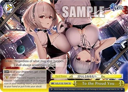 Image of To the Proud You (AZL/S102-TE40 TD) - Azur Lane