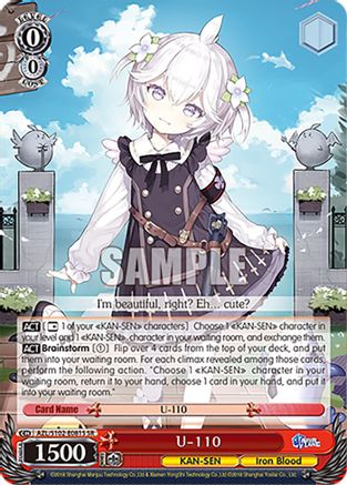 Image of U-110 (SR) (AZL/S102-E081S SR) - Azur Lane