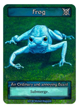 Image of Frog (Blue) (Box Topper)  - Alpha Foil