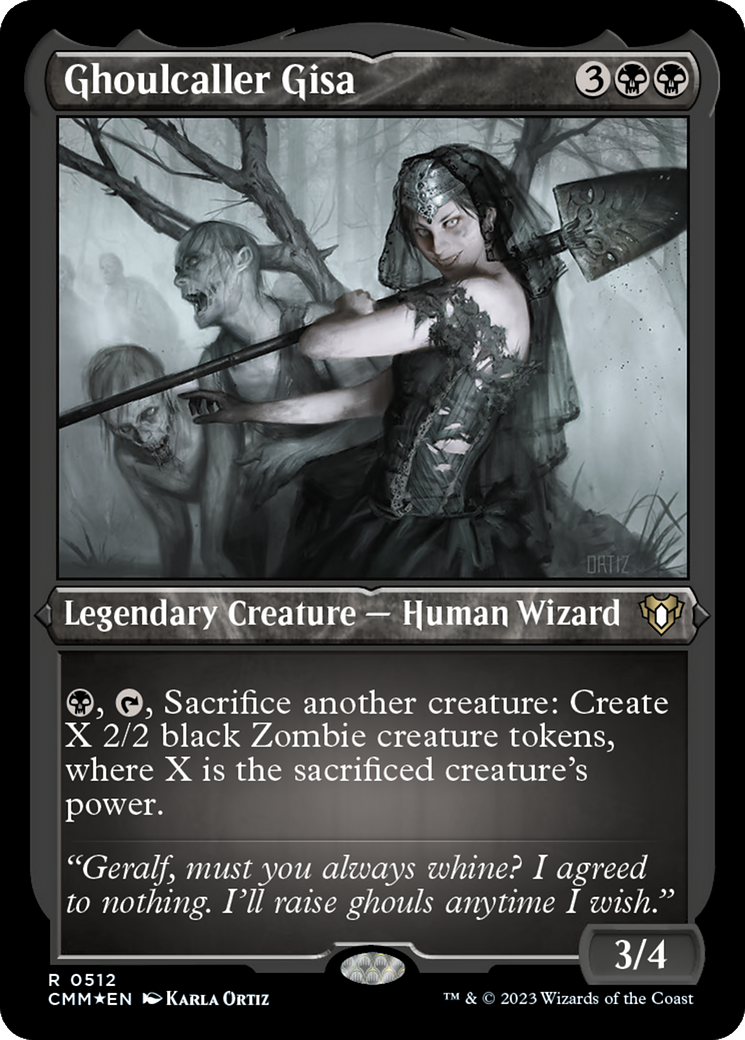 Image of Ghoulcaller Gisa (CMM-512) - Commander Masters Etched Foil