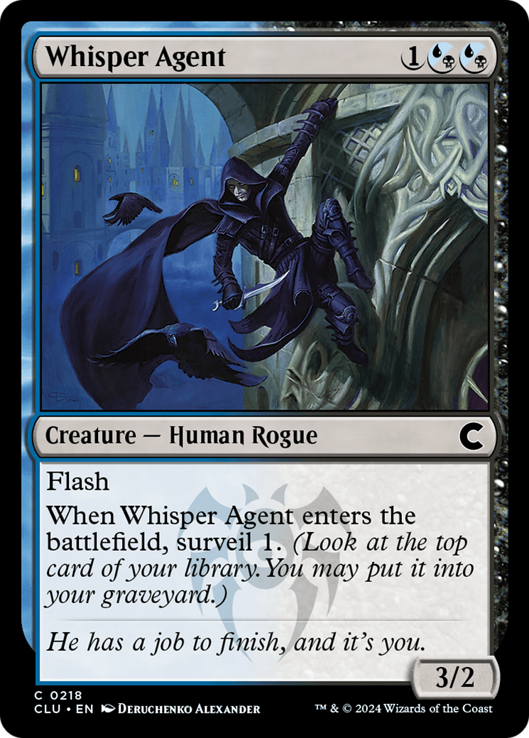 Image of Whisper Agent (CLU-218) - Ravnica: Clue Edition