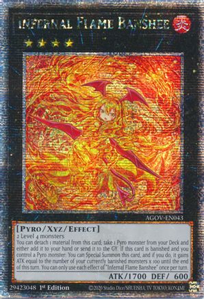 Image of Infernal Flame Banshee (Quarter Century Secret Rare) (AGOV-EN043) - Age of Overlord 1st Edition