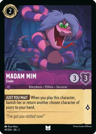 Image of Madam Mim - Snake (49/204) - Rise of the Floodborn Cold Foil