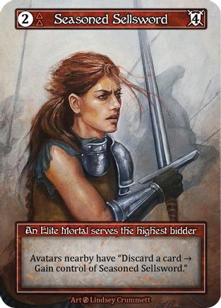Image of Seasoned Sellsword (Foil)  - Beta Foil