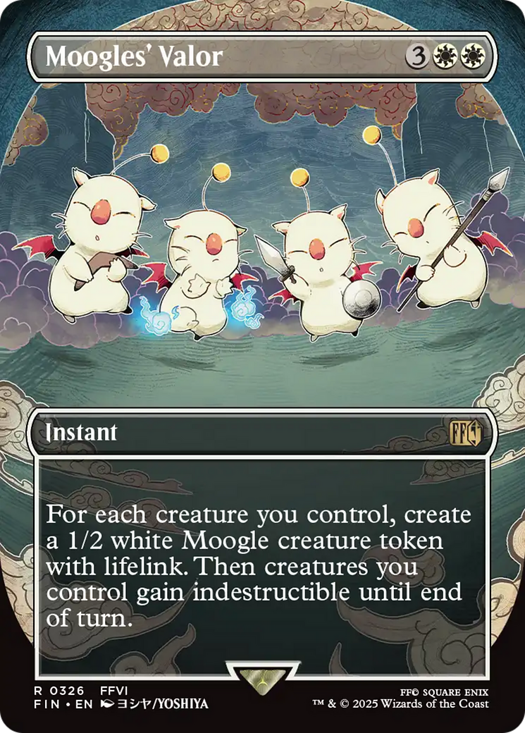 Image of Moogles' Valor (Borderless) (FIN-326) - FINAL FANTASY (Borderless) Foil