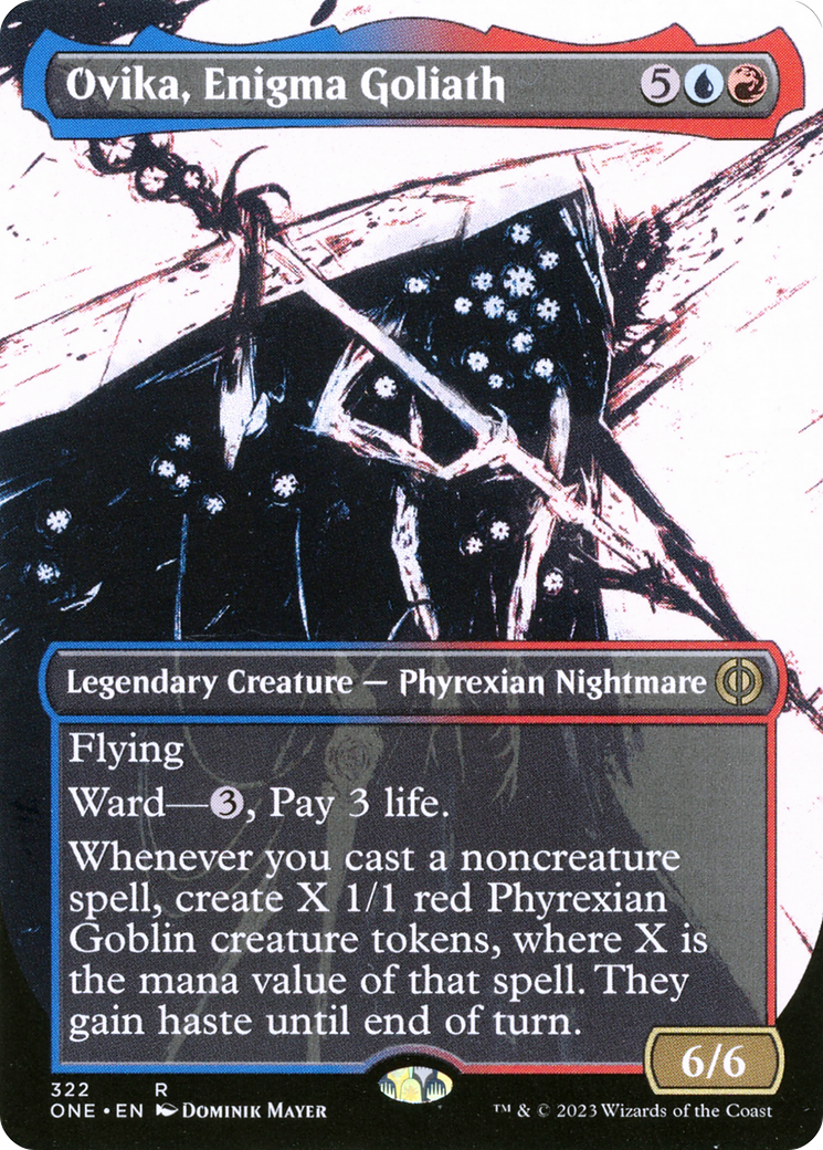 Image of Ovika, Enigma Goliath (Showcase) (ONE-322) - Phyrexia: All Will Be One: (Showcase) (Borderless) Foil