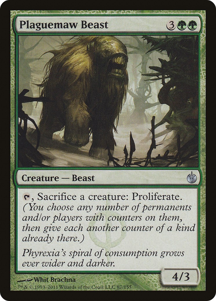 Image of Plaguemaw Beast (MBS-087) - Mirrodin Besieged Foil