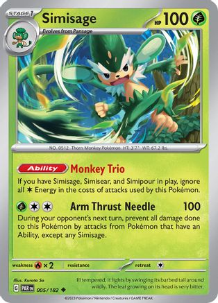 Image of Simisage 005/182  SV04 Paradox Rift - Uncommon