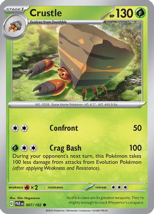 Image of Crustle 007/182  - Reverse Holofoil SV04 Paradox Rift - Common