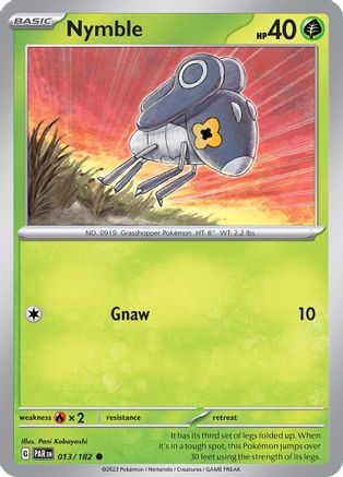 Image of Nymble 013/182  - Reverse Holofoil SV04 Paradox Rift - Common