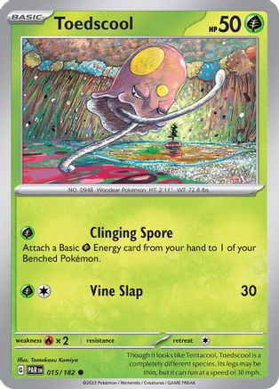 Image of Toedscool 015/182  - Reverse Holofoil SV04 Paradox Rift - Common