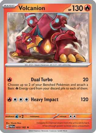 Image of Volcanion 022/182  - Reverse Holofoil SV04 Paradox Rift - Rare
