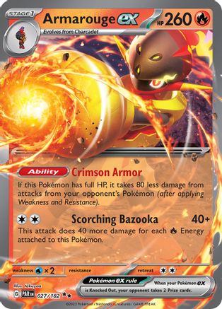 Image of Armarouge ex 027/182  - Holofoil SV04 Paradox Rift - Double Rare