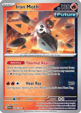 Image of Iron Moth 028/182  - Holofoil SV04 Paradox Rift - Rare
