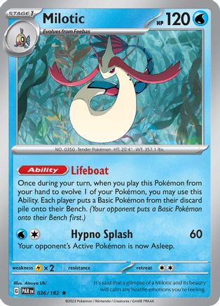 Image of Milotic 036/182  - Holofoil SV04 Paradox Rift - Rare
