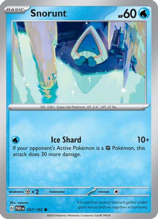 Image of Snorunt 037/182  - Reverse Holofoil SV04 Paradox Rift - Common
