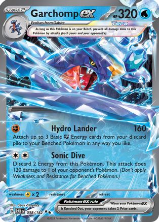 Image of Garchomp ex 038/182  - Holofoil SV04 Paradox Rift - Double Rare