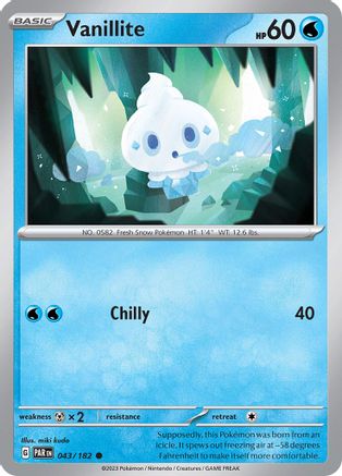 Image of Vanillite 043/182  SV04 Paradox Rift - Common