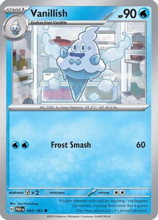 Image of Vanillish 044/182  - Reverse Holofoil SV04 Paradox Rift - Common