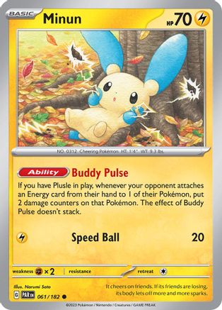 Image of Minun 061/182  SV04 Paradox Rift - Common