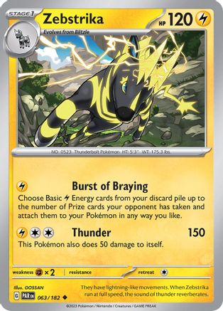Image of Zebstrika 063/182  SV04 Paradox Rift - Uncommon