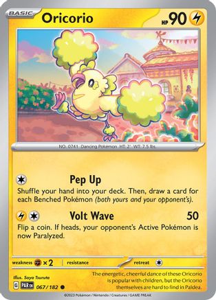 Image of Oricorio 067/182  - Reverse Holofoil SV04 Paradox Rift - Common