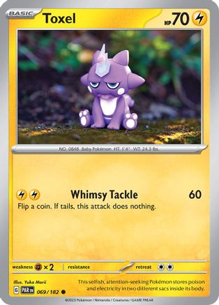 Image of Toxel 069/182  - Reverse Holofoil SV04 Paradox Rift - Common